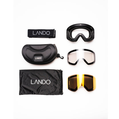 Eclipse Gold - Reflective Ski Goggles